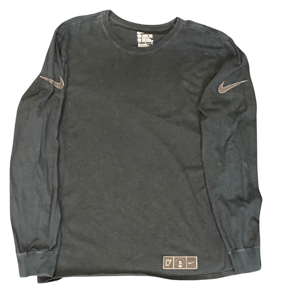 Nike Colin Kaepernick Long Sleeve Shirt Mens Large Black Athletic Graphic Tee
